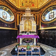 Interior view of the Chapel of Grace in Kevelaer, Lower Rhine, North Rhine-Westphalia, Germany,