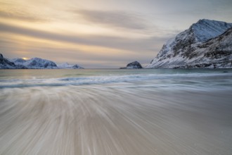 Haukland beach, Vestvågøya, Lofoten, Norway, Europe