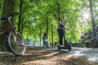 Promenade cycle path, tree-lined, car-free, approximately 4.5 km long ring road around the city