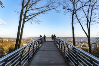 The Nordpark in Wuppertal, Skywalk viewing platform, view over the districts of Barmen and