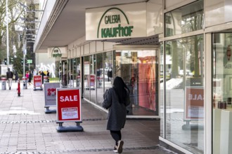 Galeria Kaufhof department stores' in the city centre of Duisburg, on Düsseldorfer Straße, is
