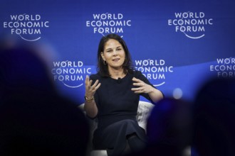 Annalena Bärbock (Alliance 90/The Greens), Federal Foreign Minister, photographed during a panel