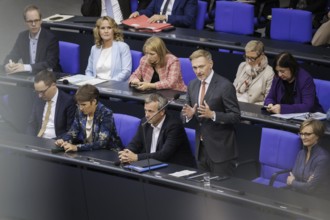 Christian Lindner (FDP), Federal Minister of Finance, recorded during his opening statement in the