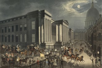 Carriage station, The Royal Post Office, from the General Post Office, London. Date, 1830, England,