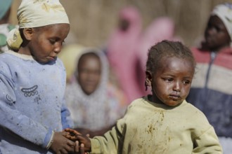 Two little girls in the community of Maraban Dare, in Plateau state, 07/02/2024