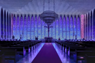 Don Bosco Church, designed by Carlos Alberto Naves, World Heritage Site, Brasilia, Federal