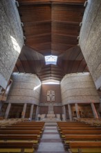 Interior of the Heilig Kreuz Church, opened in 1964, Jahnstr. 41, Weißenburg, Middle Franconia,