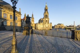 View from Brühl's Terrace of St George's Gate, Hausmann Tower, Court Church and Semper Opera House