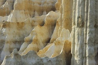 Strange rock formations created by water erosion at the Orgues d'Ille-sur-Têt in the