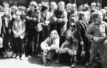 Artists from France performed at a street festival on 09.05.1980 in Dortmund-Hoerde, Germany, as
