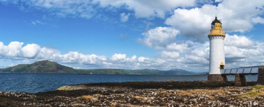 Panorama of Rubha nan Gall, Tobermory Lighthouse, Tobermory, Isle of Mull, Scotland, UK