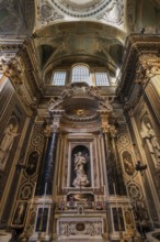 Marian altar in the Chiesa dei Santi Vittore e Carlo, built in 1650, Via Balbi, 7, Genoa, Italy,