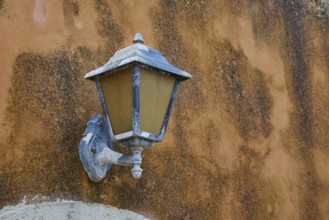 Weathered lantern, wall, detail, Arkadi, Orthodox Monastery, National Monument, Rethimnon Province,