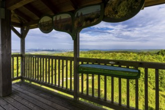 National Park Hainch with Observation Tower Hainichblick, Thüringen, Germany, Europe