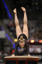 Lisa Vaelen BEL Vault Action Gymnastics, EnBW DTB-Pokal, Porsche-Arena, Stuttgart,
