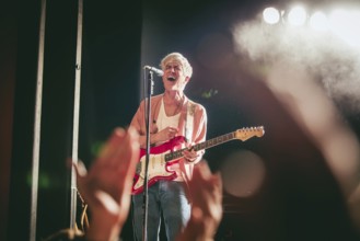 Keith Murray, singer and guitarist of We are Scientists live on Europe 2025 Tour at the Columbia