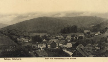 Historical postcard, picture postcard, Wieda in the Harz Mountains, Lower Saxony, Germany,