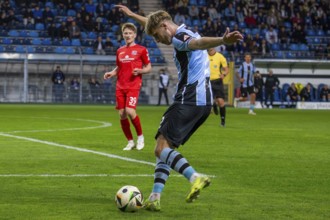 Football 3rd division, season 2024/25, matchday 32: Waldhof Mannheim vs SpVgg Unterhaching***On the