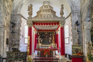 Altar in St Mark's Cathedral in Korcula, Croatia, Europe