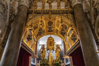 Main altar in the interior of the Cathedral of St Domnius in Split, Croatia, Europe