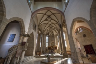 Interior with altar of St Andrew's Church, Weißenburg, Middle Franconia, Bavaria, Germany, Europe