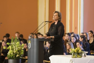 Cornelia Seibeld, President of the House of Representatives, speaking at the commemorative event
