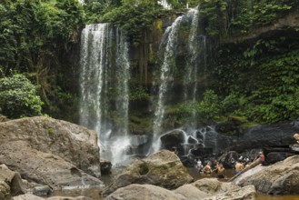 Kulen Waterfall, Phnom Kulen National Park, Siem Reap, Cambodia, Asia
