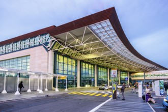 Terminal of Fiumicino International Airport (FCO) in Rome, Italy, Europe