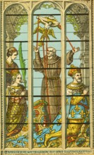 Francis I, the French knight-king, and his wife Eleanor, stained glass in the Gudal Church,
