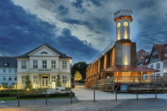 Evening shot illuminating Bad Salzuflen Germany