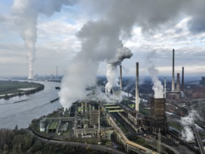 Duisburg, Ruhr area, North Rhine-Westphalia, Germany, ThyssenKrupp Steel Europe, steelworks with