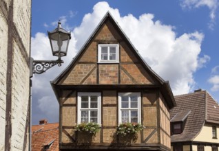 Quedlinburg old town with half-timbered houses, 20/08/2014, Quedlinburg, Saxony-Anhalt, Germany,