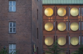 Brick buildings, contemporary architecture, Carlsberg district, Copenhagen, Denmark, Europe