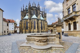 Prague castle, Gothic Metropolitan Cathedral of Saints Vitus, Wenceslas and Adalbert, Prague, Czech