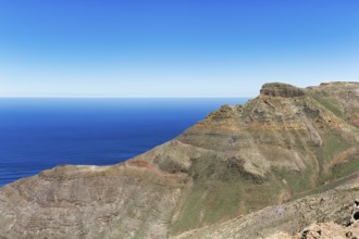 Cliffs of the Risco de Famara, Caldera, Caleta de Famara, Lanzarote, Canary Islands, Spain, Europe