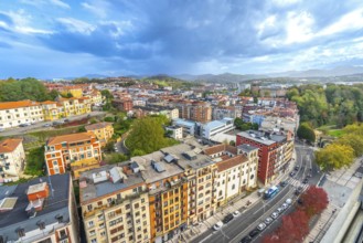 Aerial view of the Egia neighborhood of San Sebastian, Basque Country