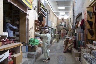 Souk or Soug or market in the old town of Nizwa, ad-Dachiliyya region, Oman, Asia