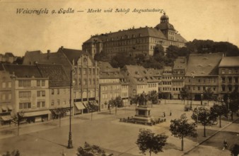 Historical postcard, picture postcard, Weißenfels, Weissenfels an der Saale, Saxony-Anhalt,