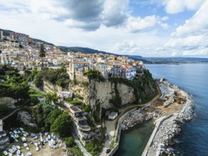 Pizzo from a drone, Calabria, Italy, Europe