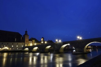 Regensburg, Bavaria, Stone Bridge, Long exposure, March, Germany, Europe