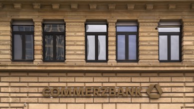 Commerzbank, lettering, logo, Opernplatz, Frankfurt am Main, Hesse, Germany, Europe