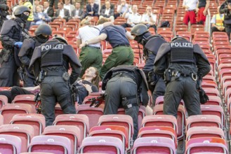 Baden-Württemberg police anti-terror exercise in the stadium. In the run-up to the European