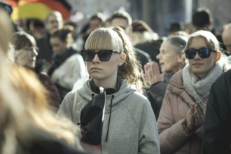 Demonstrators at the final rally of Beatrix von Storch and the AfD in the Bundestag election