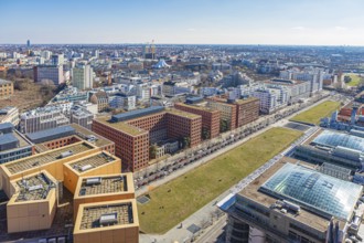 Berlin from above, the view from Panoramapunkt Berlin on Potsdamer Platz towards