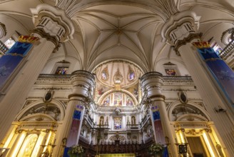 Guadalajara, Jalisco, Mexico, May 1, 2022: Scenic interiors of Guadalajara Central Cathedral of the