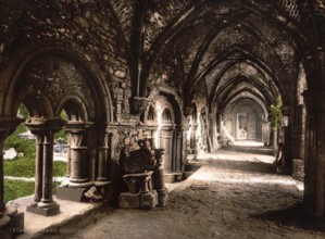 Cloister in St Bavo's Abbey, an abbey in the Flemish city of Ghent near the confluence of the Leie
