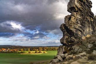 The Devil's Wall rock formation in the Harz district near Thale and Weddersleben, Saxony-Anhalt,