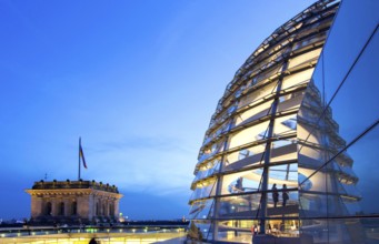 Visitors in the Reichstag dome, Berlin, 21 May 2014