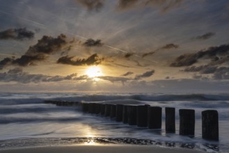 Sunset on the North Sea, Zeeland, Netherlands
