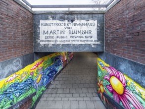 Art project by Martin Blumöhr, pedestrian subway Niwenhaus, Dom-Pedro-Straße, Munich, Bavaria,